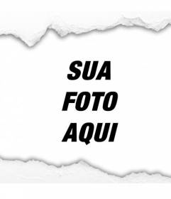 Coloque Sua Foto Atras De Um Ideal Para O Papel Rasgado Imagens De Perfil Fotoefeitos