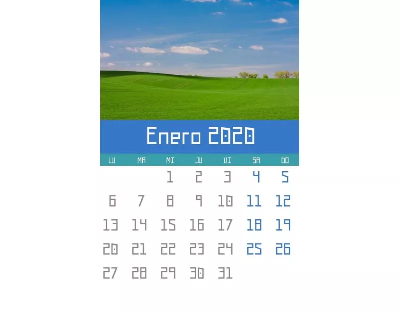 Crie um calendário de meses personalizado de 2025 ..