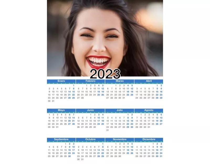 Calendário 2025 ano completo com sua foto ..